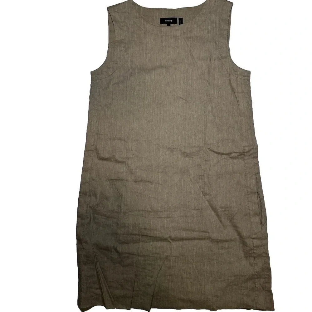 Theory Women Beige Color Long Tank Top Size 4 - Picture 1 of 5
